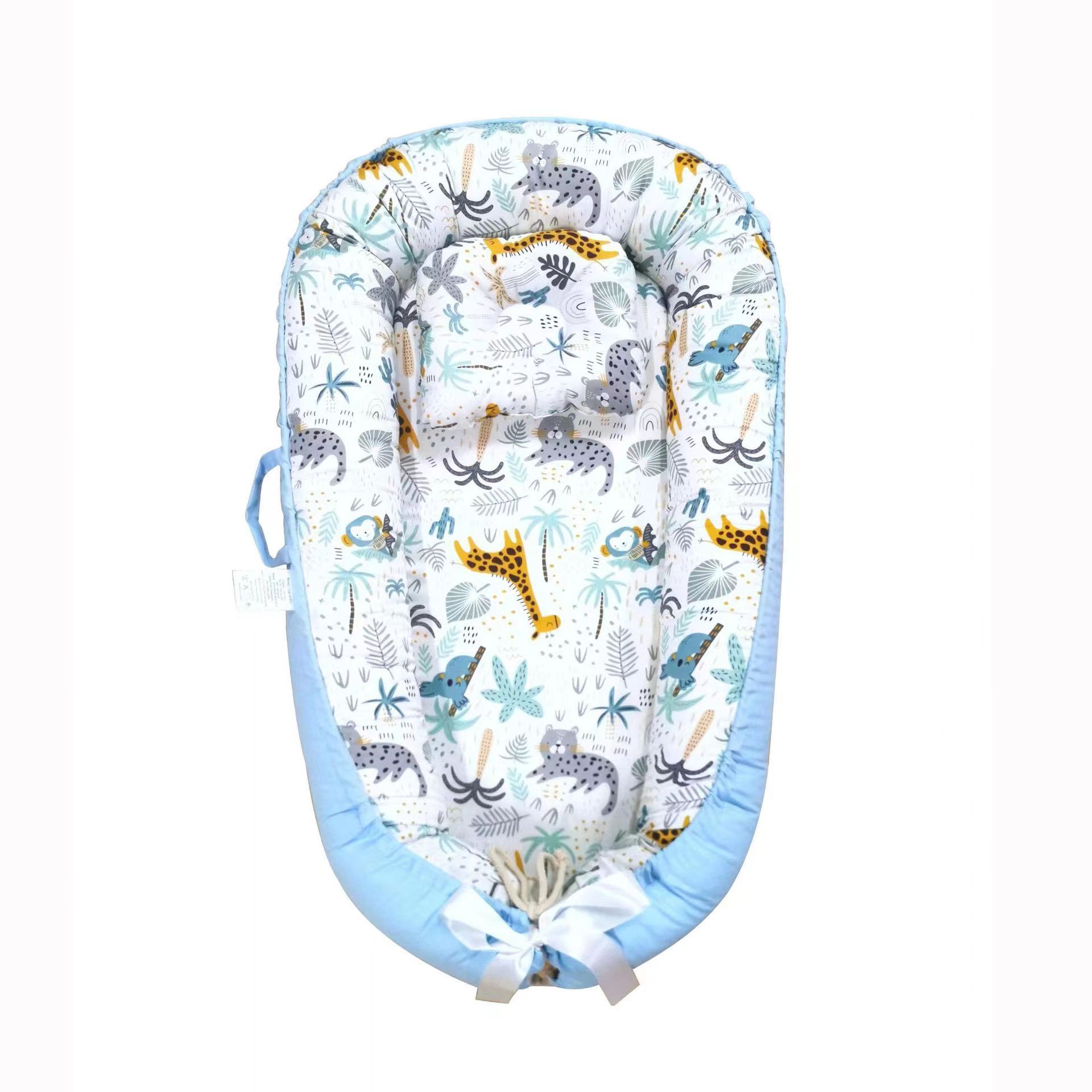 Washable Detachable Flexible Folding Cotton Organic Lounger Newborn Sleeper Baby Nest Portable Bed Baby Lounger Cotton Baby