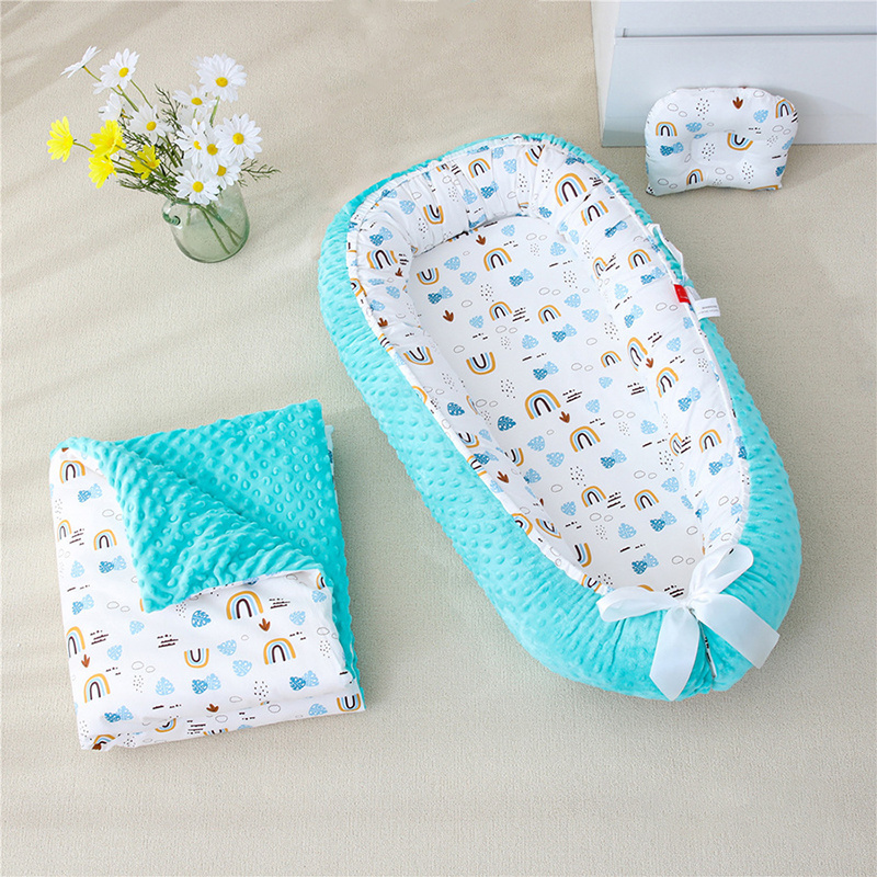 2023 adjustable infant baby sleeping lounger snuggle nest organic newborn bed baby nest bed baby nest