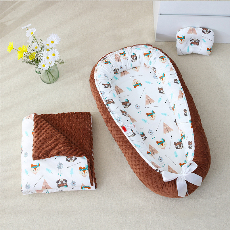 2023 adjustable infant baby sleeping lounger snuggle nest organic newborn bed baby nest bed baby nest