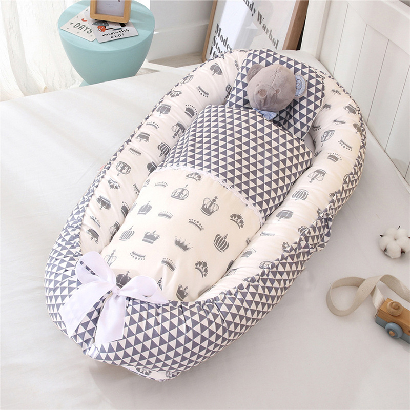 Multi-functional double side printing baby crib nest baby nest lounger cover baby lounger