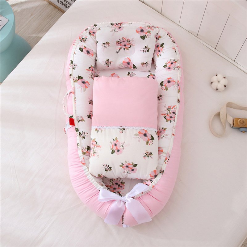 Multi-functional double side printing baby crib nest baby nest lounger cover baby lounger