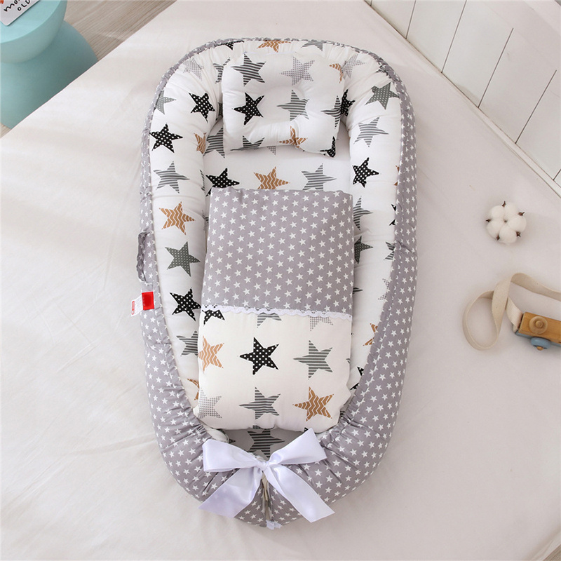 Multi-functional double side printing baby crib nest baby nest lounger cover baby lounger