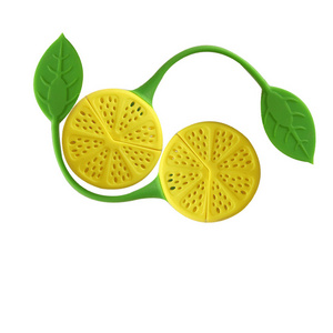 Food safe Silicone Yellow Lemon Shape Tea Leaf Bag Holder Tea Coffee Herb Punch Filter Tea Infuser