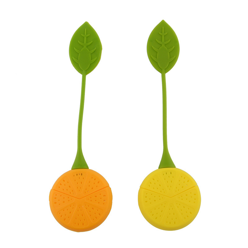 Food safe Silicone Yellow Lemon Shape Tea Leaf Bag Holder Tea Coffee Herb Punch Filter Tea Infuser