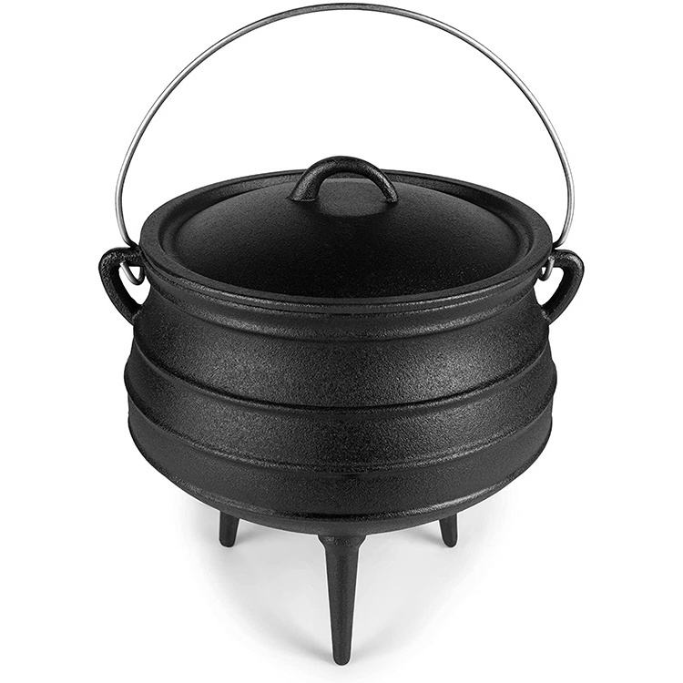 Different Size Helloween cauldron 3 Legs Cast Iron Pot Outdoor Cookware Cooking cast iron cauldron