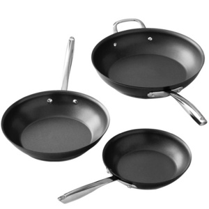 OEM Factory Flat Bottom Gas Wok Non Stick Coating Stainless Steel Wok