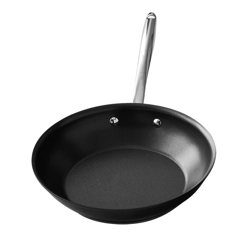 OEM Factory Flat Bottom Gas Wok Non Stick Coating Stainless Steel Wok