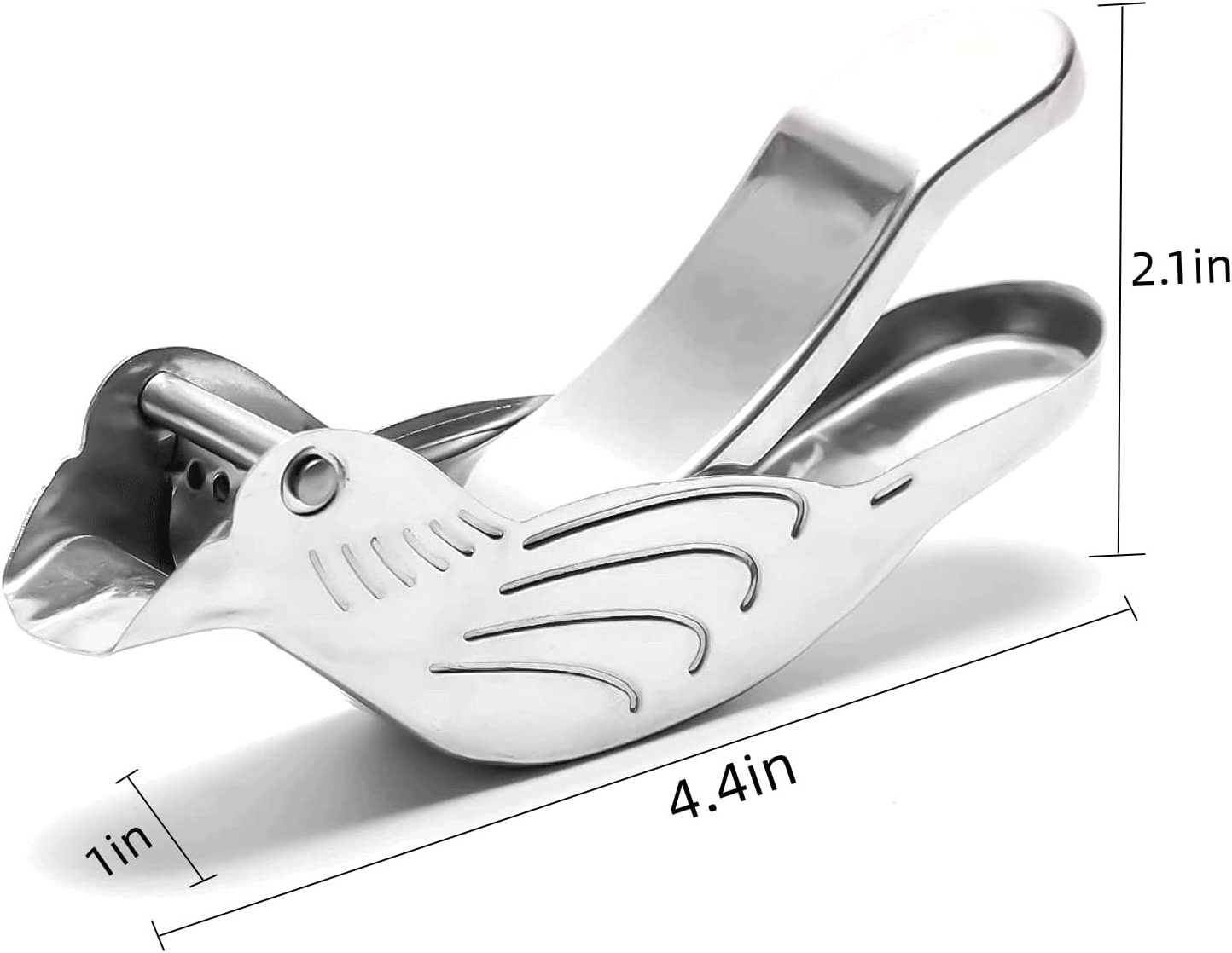 Bird Juicer Silver Stainless Steel Elegance Portable Fruit Bird Shape Manual Hand Juicer Lemon Slice Squeezer