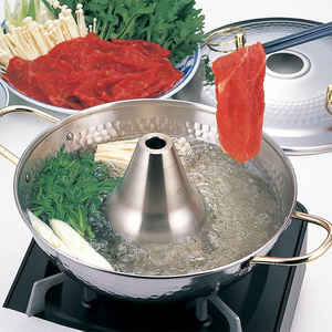 304 Stainless Steel hotpot pot Stainless Steel Shabu Shabu Pots with Lid For Cooking