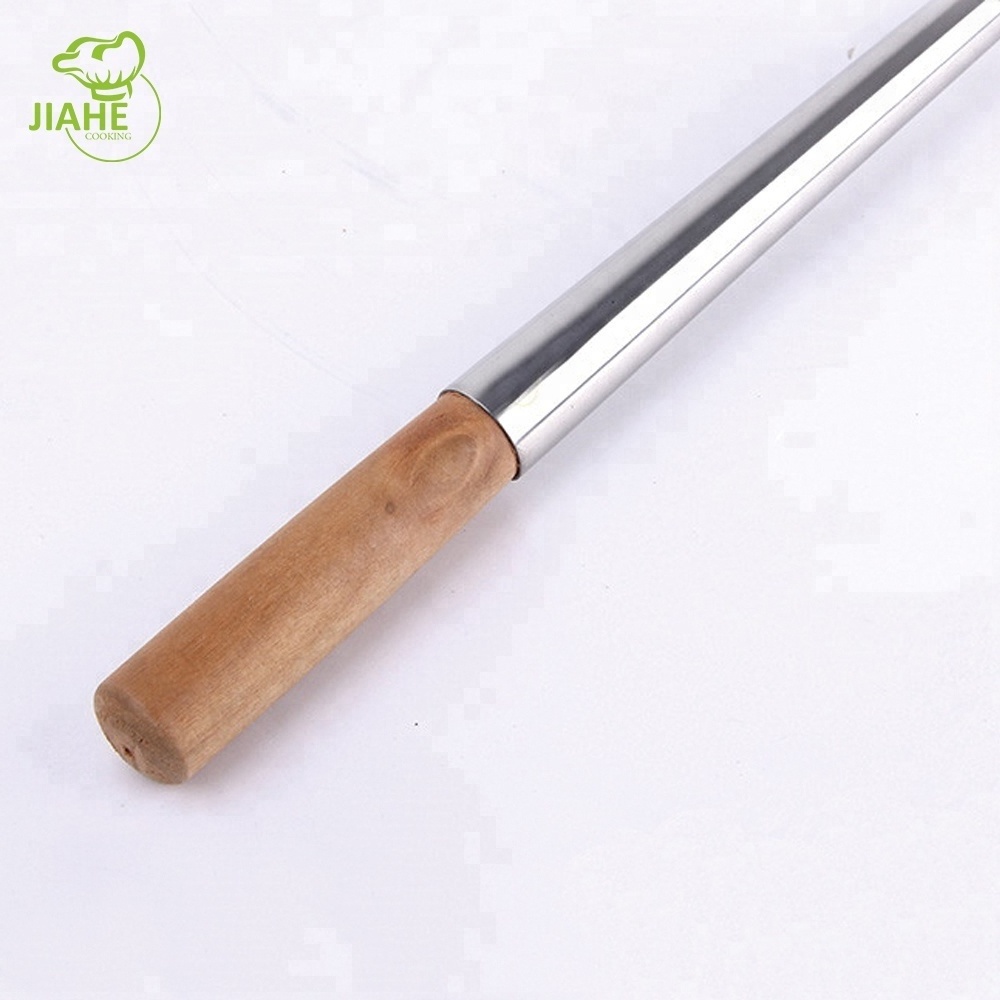 Stainless Steel Cooking Soup Ladle Wok Ladle With Wooden Handle