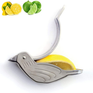 Bird Juicer Silver Stainless Steel Elegance Portable Fruit Bird Shape Manual Hand Juicer Lemon Slice Squeezer