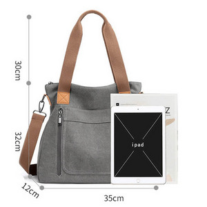 2024 factory direct sales hot sale large-capacity fashion all-match canvas handbag wholesale women's shoulder bags