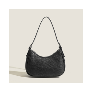 Fashion Retro Stone Pattern British Academy Style Saddle Bag Simple Zipper One Shoulder Crossbody Stick Bag