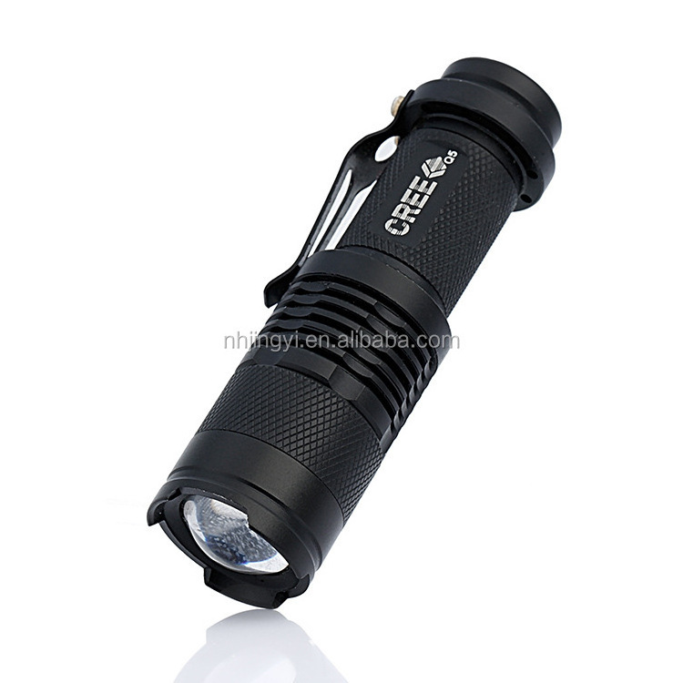 aluminum 300lm Adjustable Focus Zoomable Light Mini Flashlights LED Flashlight