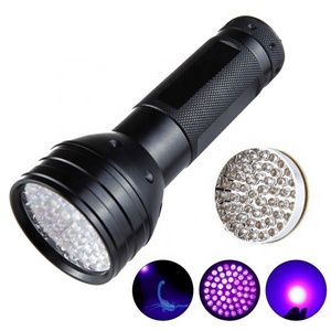 Aluminum 395nm UV Flashlight 51 LED Black Light Detector for Dog Urine Pet Stains and Bed Bugs IP66 Rated Rechargeable Battery