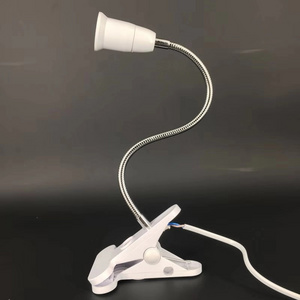 EU plug E27 lamp holder Direct Recharge Adjust book reading night light Flexible led light clip lamp socket