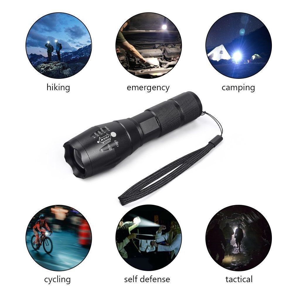 High power torch 10W led zoom t6 flashlights