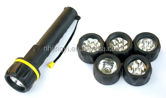 Good quality 2AA/3AAA/2D rubber torch for promotion waterproof led flashlight