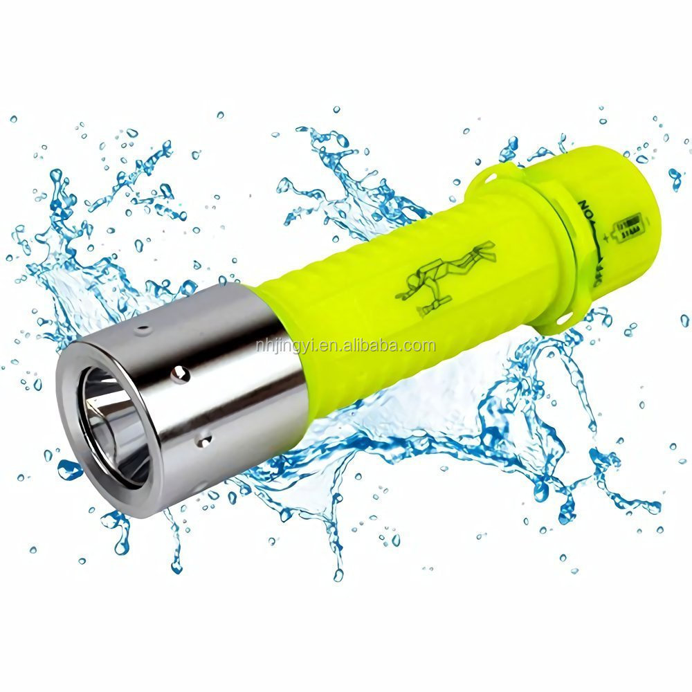 waterproof IP68 high bright T6 AA battery good quality diving led flashlight