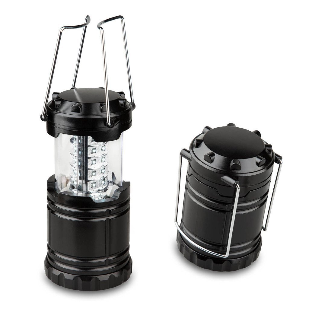 High Brightness LED Lantern Rechargeable Emergency Flashlight Camping Warm White Light Hanging ABS/Plastic/PC Black White