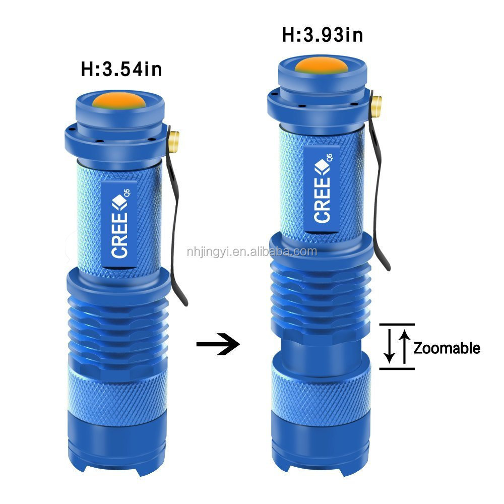 Hot sale aluminum bright bulk led mini flashlights