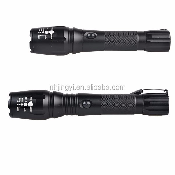 T6 tactical torch aluminum 1000 lumen 18650 10W led rechargeable flashlight