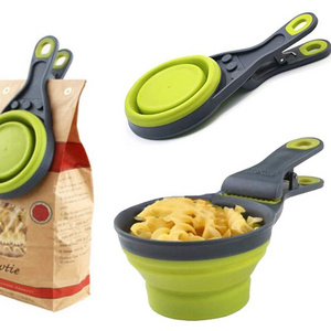 Collapsible Dog Food Scoop with Bag Clip Pet Food Scoop Collapsible Pet Bowl Customized Dogs Innovative Products 3 Days 500 PCS