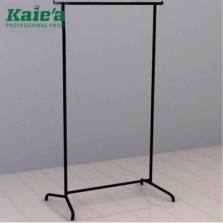 Simple white metal clothes rack floor freestanding 5 tier clothing rack display shelf