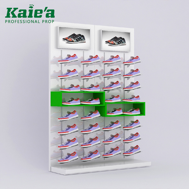 High quality sports sneakers equipment display rack wall shelf display stand for sport shoe shop