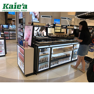 shopping mall kiosk design makeup display counters wooden cosmetics shop decoration ideas