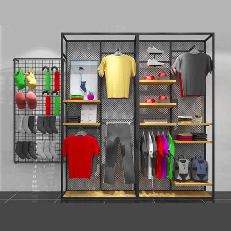 Metal mens clothes display rack mens shop display racks retail men suit clothing display rack