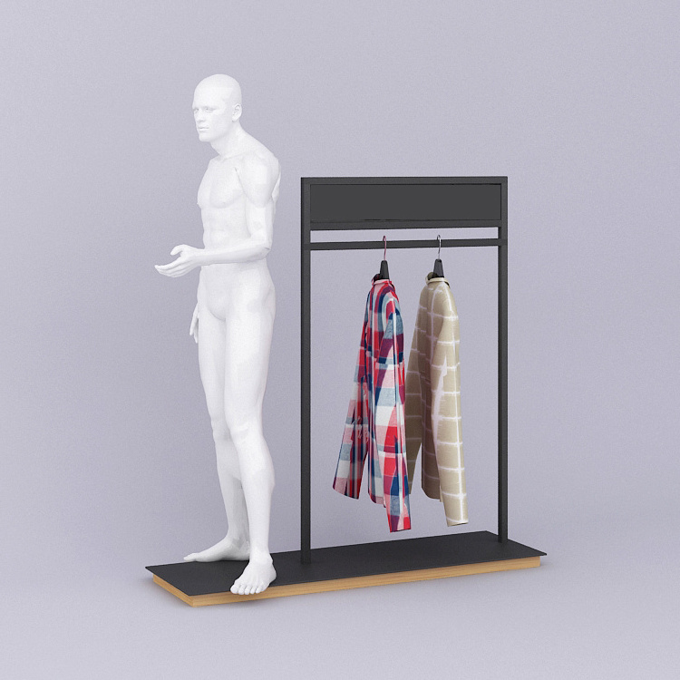 Modern hanging garment display rack  clothing display stand for shop