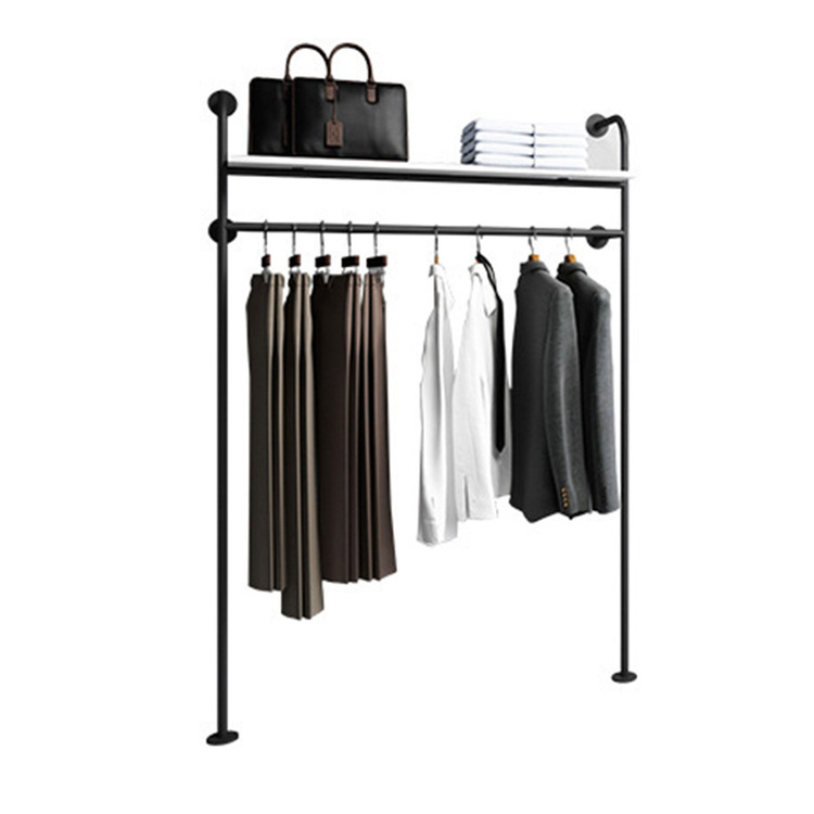 Custom clothing store retail metal coat racks display stand for clothes