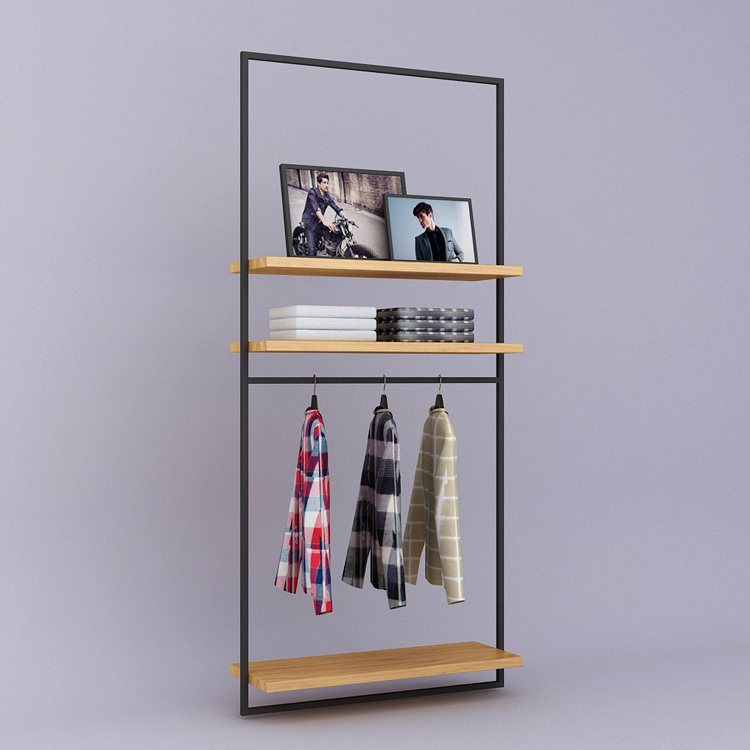 Modern hanging garment display rack  clothing display stand for shop