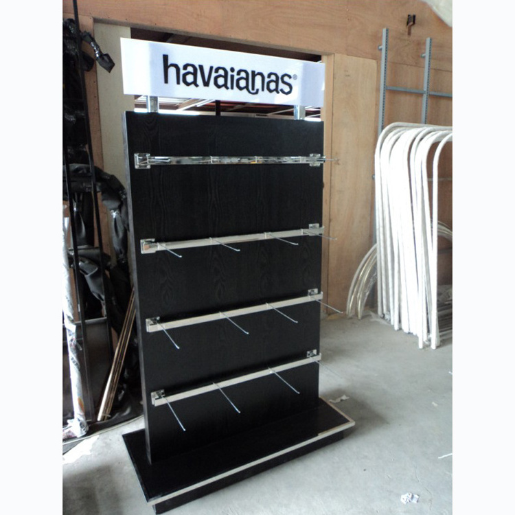 Metal floor hook display stand for socks