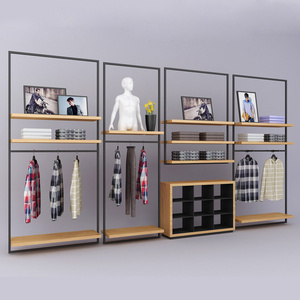 Modern hanging garment display rack  clothing display stand for shop