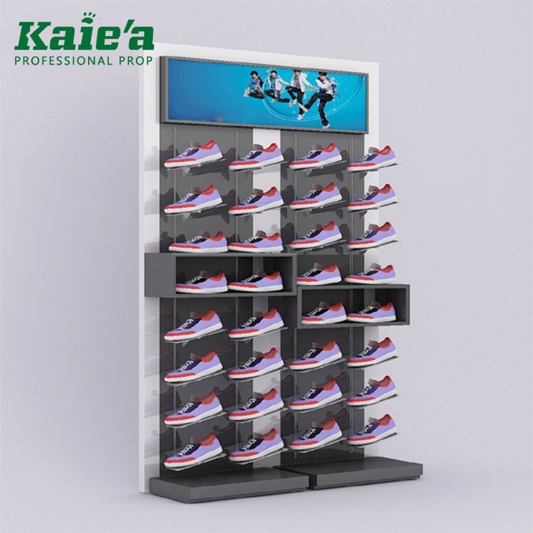 High quality sports sneakers equipment display rack wall shelf display stand for sport shoe shop