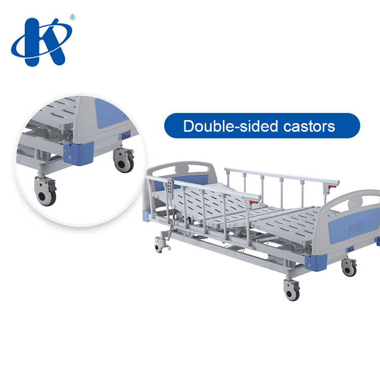 Kaiyang Hot Sales KY302D-32 Three Function Dural Luxury Electric Hospital Bed With Double Sided Castor