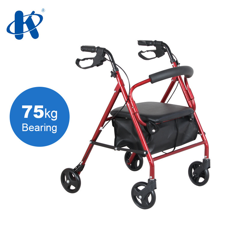 Kaiyang KY9144L-A Transport Drive 4 Wheel Rollator 4 Wheel Rollator Mobility Orthopedic Rolling Walker