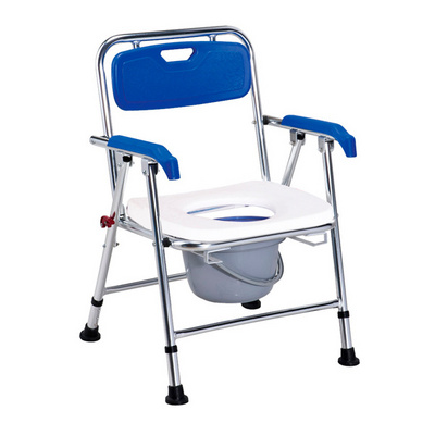 extra wide aluminum patient transfer portable toilet seat with commode chair with pot bucket for old age commode chair