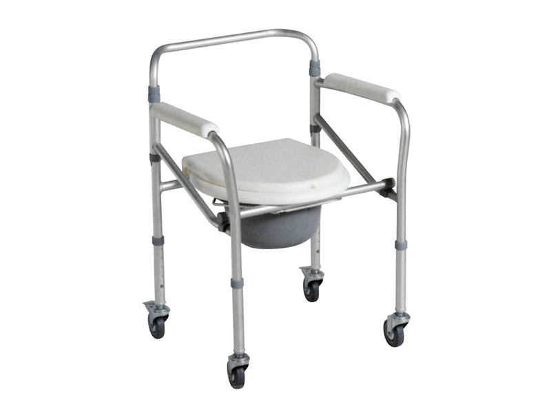 extra wide aluminum patient transfer portable toilet seat with commode chair with pot bucket for old age commode chair