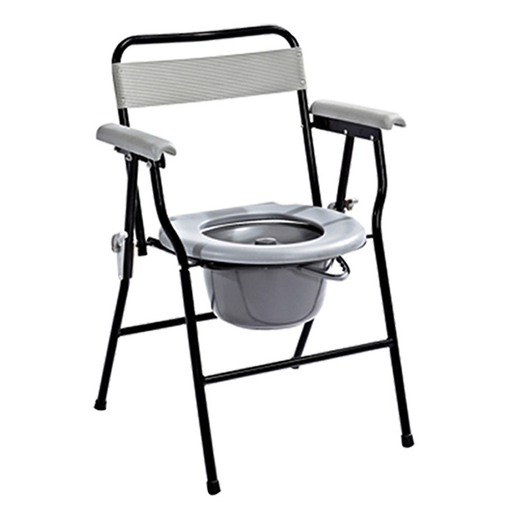 Foshan folding portable comfort  toilet chair for disabled elderly high quality commode chair Bathroom steel Commode Chair