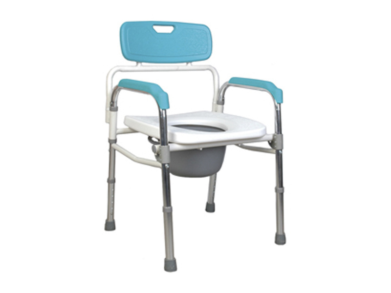 extra wide aluminum patient transfer portable toilet seat with commode chair with pot bucket for old age commode chair