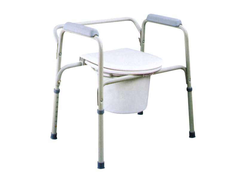 extra wide aluminum patient transfer portable toilet seat with commode chair with pot bucket for old age commode chair