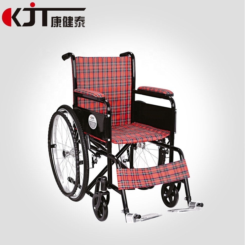 Hot sales  painted frame steel manual wheelchair for children wheelchair child patient homecare manual children steel wheelchair