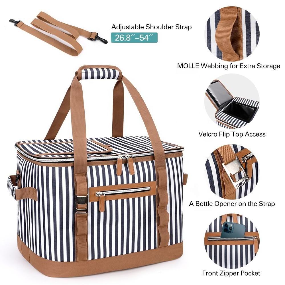 Wholesale Custom Canvas Insulated Lunch Box Bag Outdoor Camp Lunch Cooler Bag