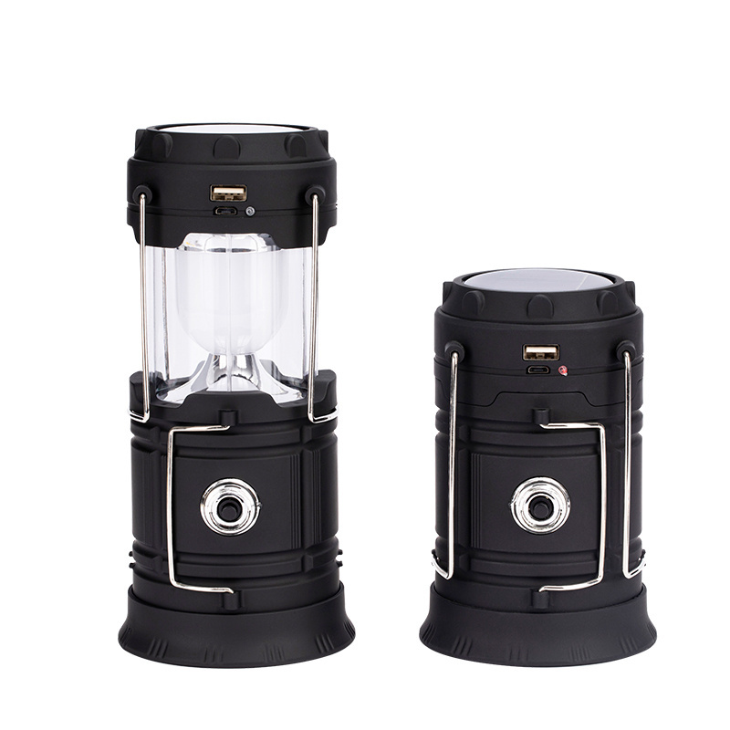 Bright Plastic Camping Outdoor Light, Rechargeable 200 lumens Lanterns Camping 2022 Lamp Torch Led Light Solar Camping Lantern