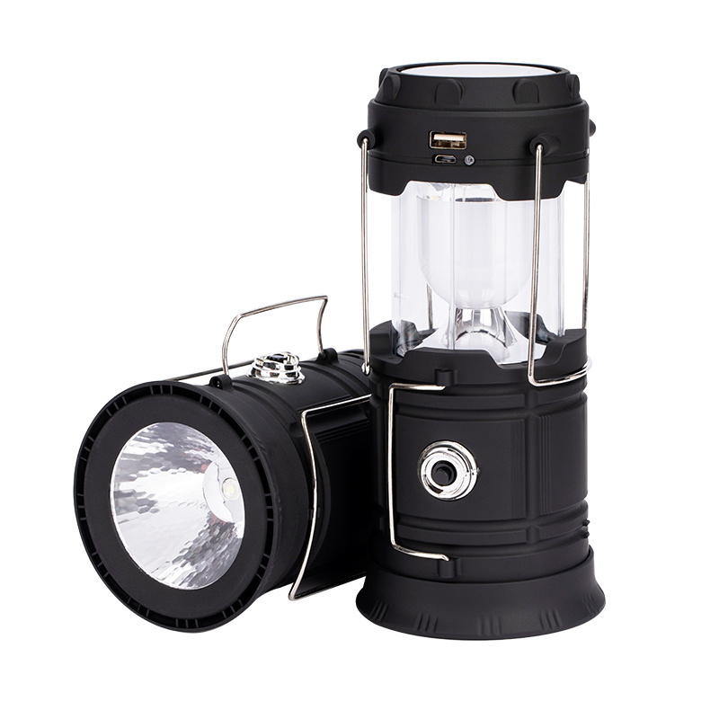 Bright Plastic Camping Outdoor Light, Rechargeable 200 lumens Lanterns Camping 2022 Lamp Torch Led Light Solar Camping Lantern