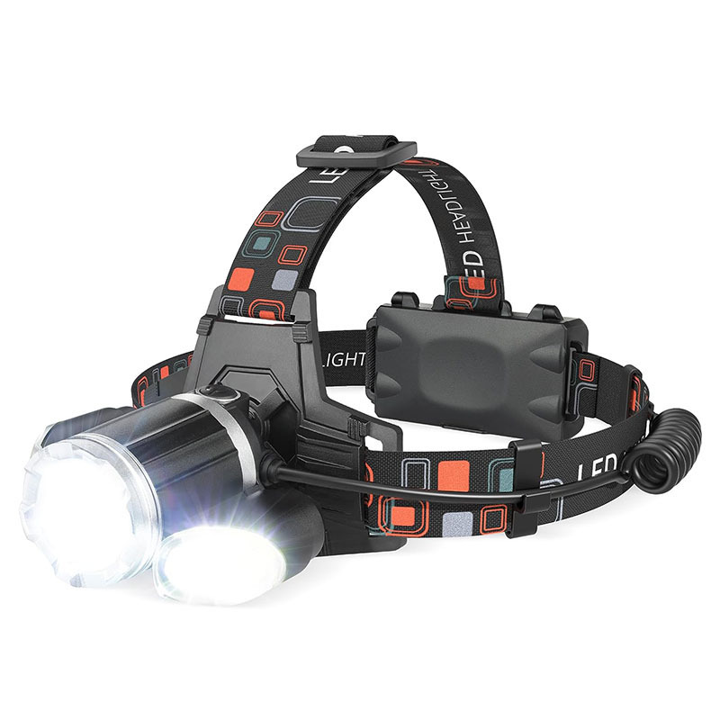 Super Bright LED Head Light Camping Accessories with Red Light 4 Modes USB Recharge Flashlight Waterproof Headlight Camping