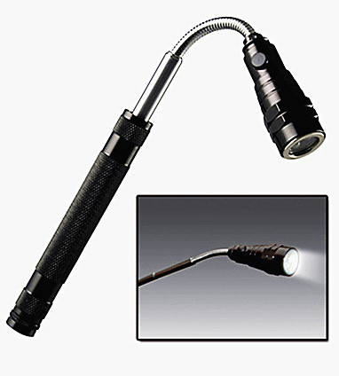 Edison Led Torch Light Telescopic Baton 3 LED Flexible Magnet Flashlight Aluminium Alloy